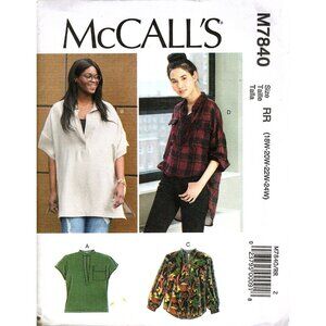 McCall's M7840 Misses 18 to 24 Loose Fitting Oversized Top Uncut Sewing Pattern